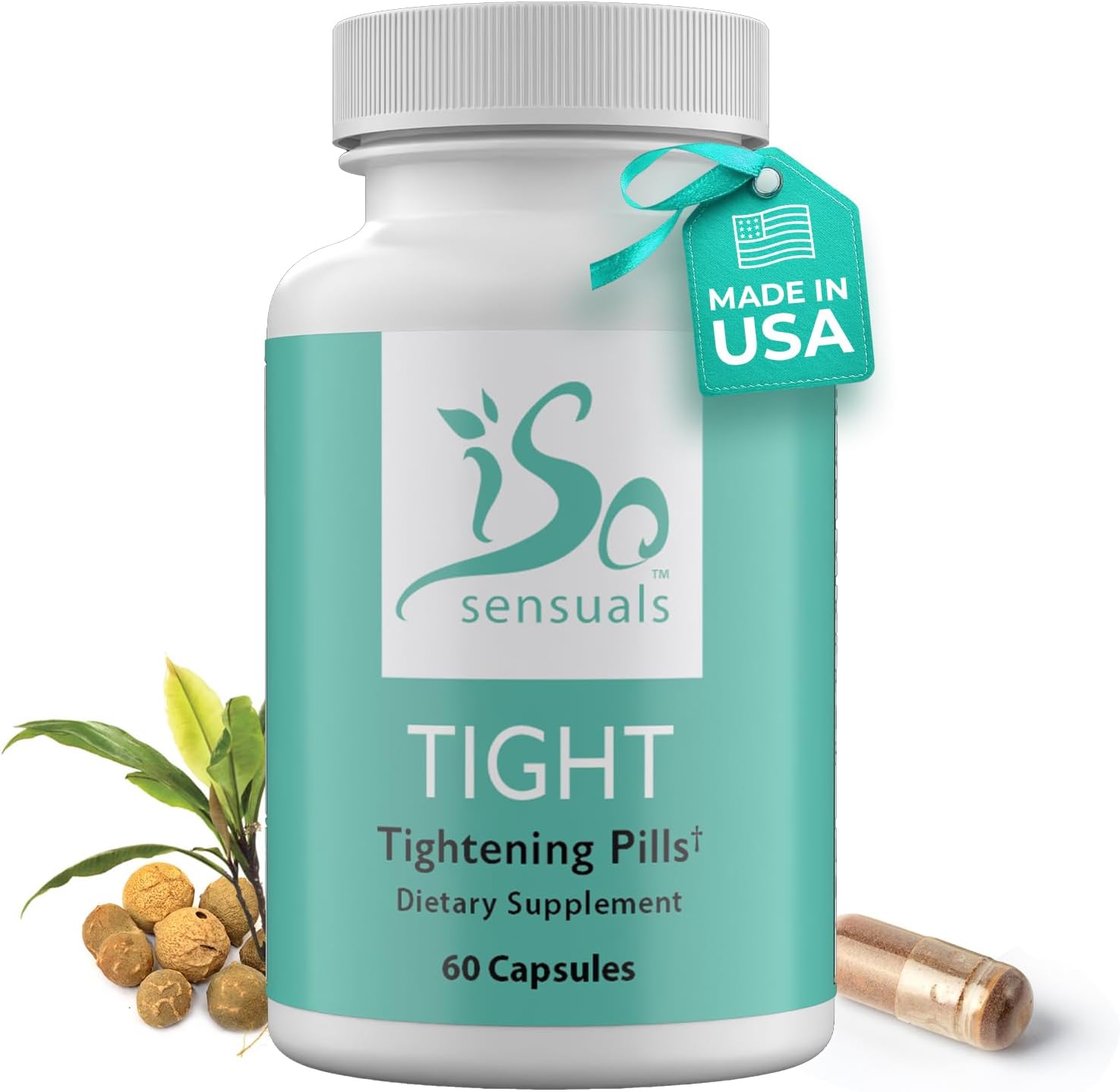 IsoSensuals TIGHT Vaginal Tightening Pills – Rejuvenate and Balance Naturally with Maca, Kacip Fatimah, and Fenugreek – 1 Bottle