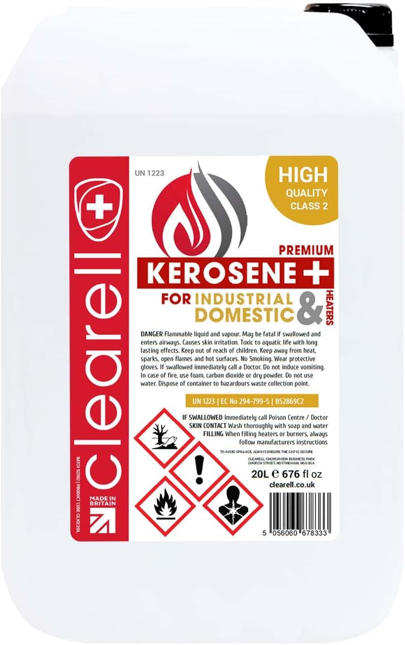 20L | Pack of 1 | Premium Quality Kerosene Paraffin Heater Heating Oil Fuel | Compliant to BS2869C2 (20 Litres)