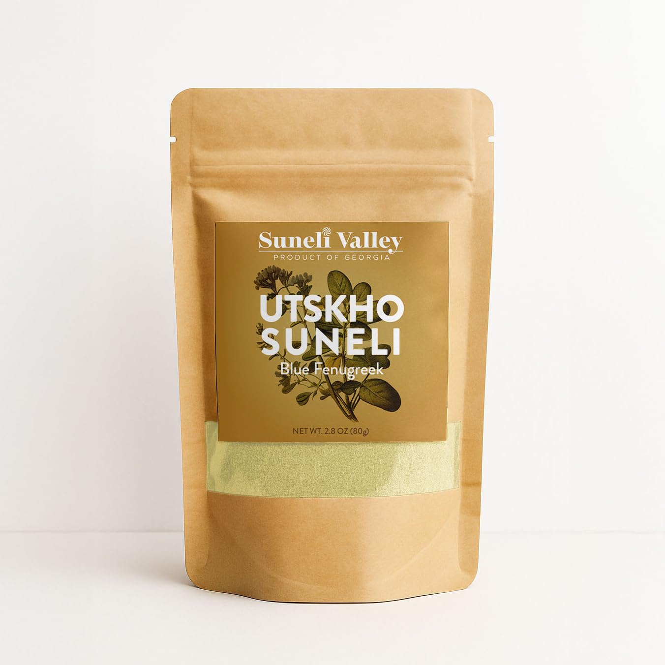 Suneli Valley Utskho Suneli | Authentic Georgian Blue Fenugreek | Sweet Nutty Culinary Herb | Ideal for Traditional Stews, Vegetarian Dishes | 2.8 oz | Single