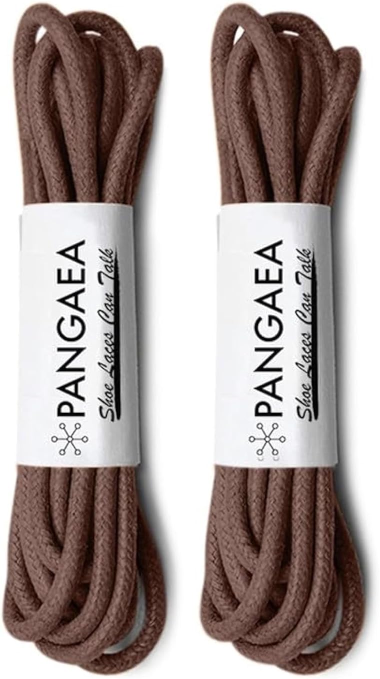 [4 Laces] 2-Pair Pack Waxed Round Oxford Shoe Laces for Dress Shoes Chukka 3/32Inch Thin