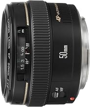 Canon EF 50mm f/1.4 USM Standard and Medium Telephoto Lens for Canon SLR Cameras, Fixed