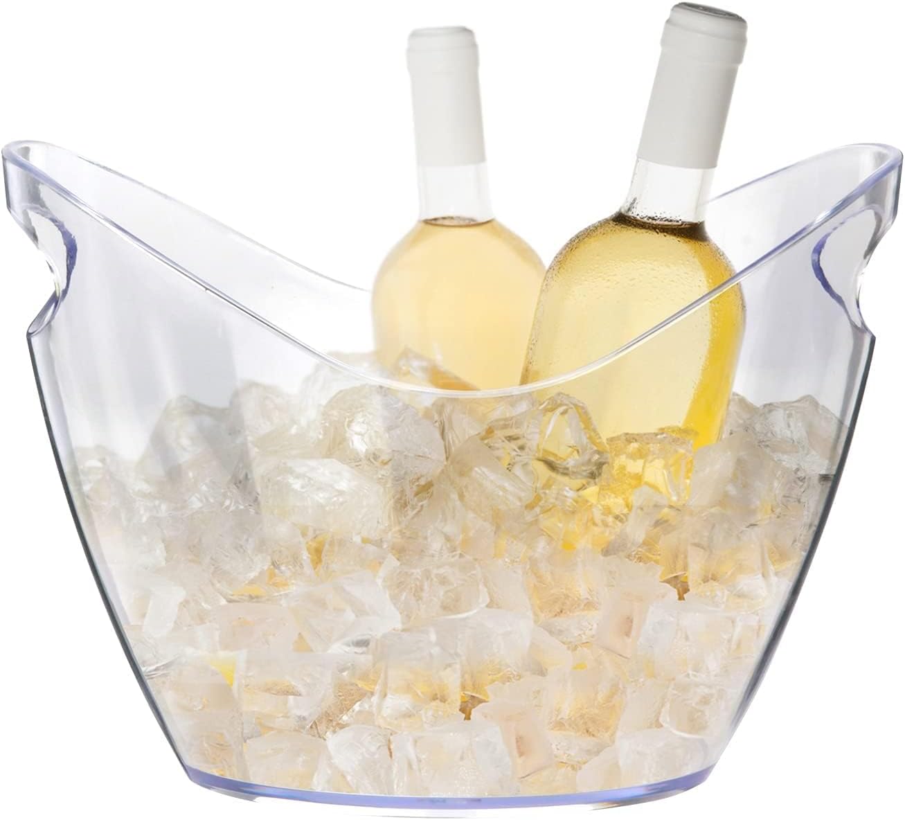 Ice Bucket Wine Bucket,Clear Acrylic 4 Liter Plastic Tub for Drinks and Parties, Food Grade, Perfect for Wine, Champagne or Beer Bottles