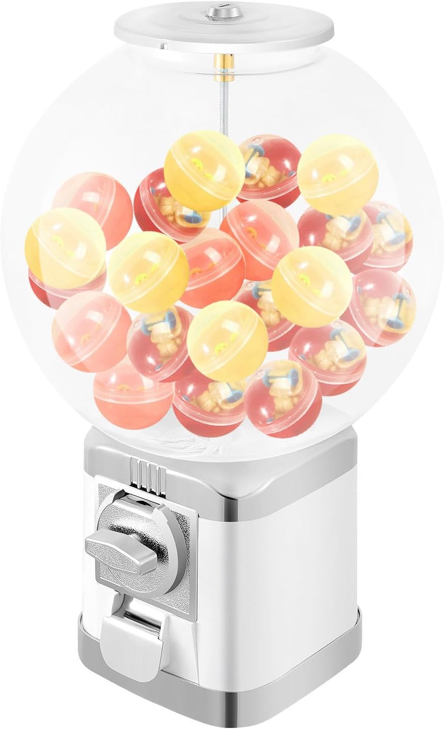 Capsule Toy Dispenser – Twister Ball Vending Machine, 500 Ball Capacity, Coin-Operated, Secure Lock & Cute Design for Amusement Parks & Retail Locations