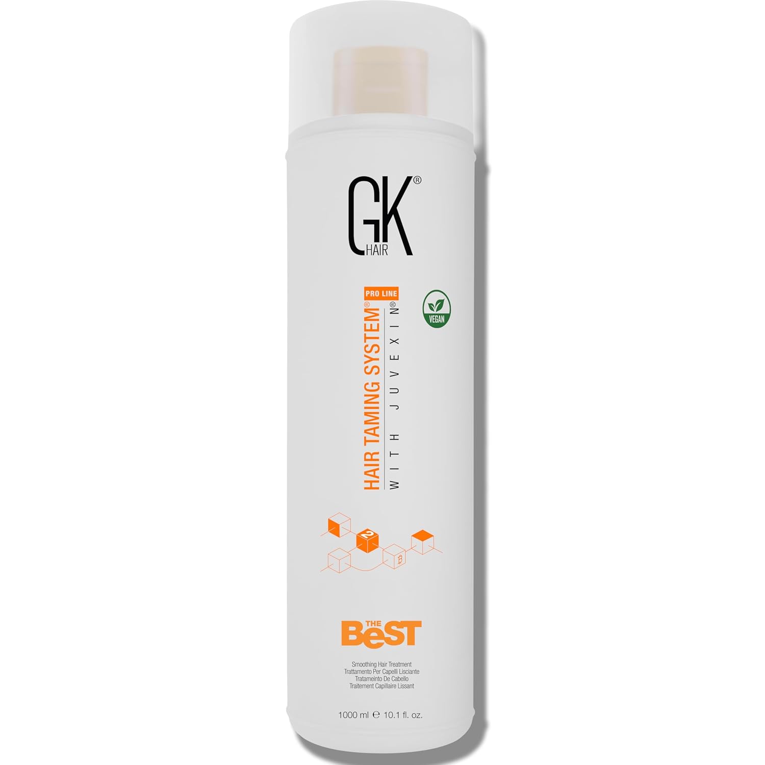 GK HAIR Global Keratin The Best (33.8 Fl Oz/1000ml) Smoothing Keratin Hair Treatment - Professional Brazilian Complex Blowout Straightening For Silky Smooth & Frizz Free Hair