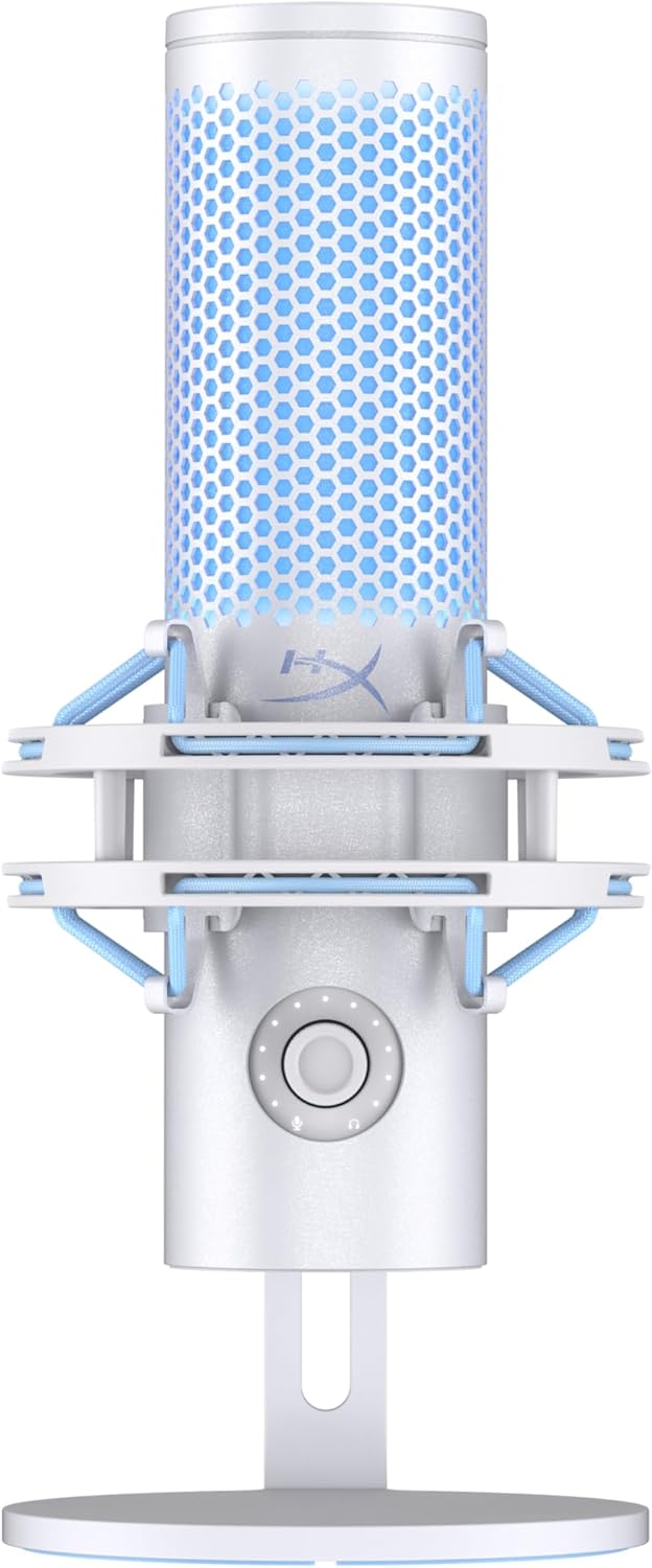 HyperX Quadcast 2 Frost – USB Microphone for Gaming, Streaming and Podcasting, with On-Board Controls, LED Lighting, Removable Shock Mount