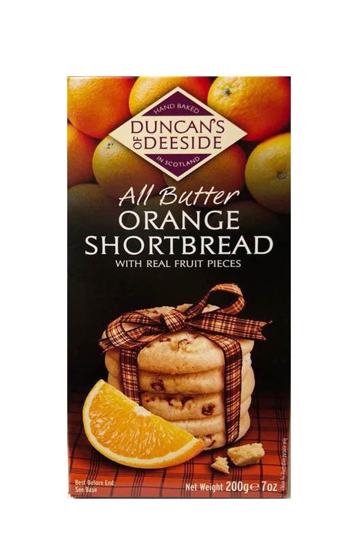 Scotland Hand Baked Butter Shortbread Cookie Box 7oz (Orange)