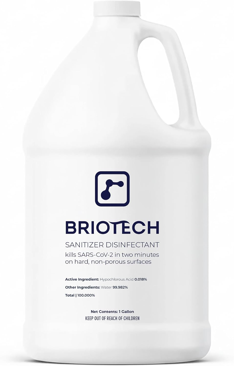 BRIOTECH Sanitizer Disinfectant Hypochlorous, Nursery, 1 Gallon Refill