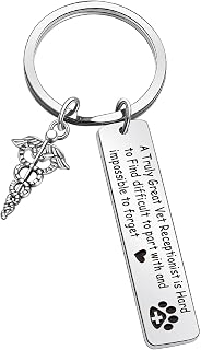ZQEOU Vet Receptionist Gift Vet Nurse Keychain Future Veterinarian Keychain Vet Student Keychain Vet Med Jewelry