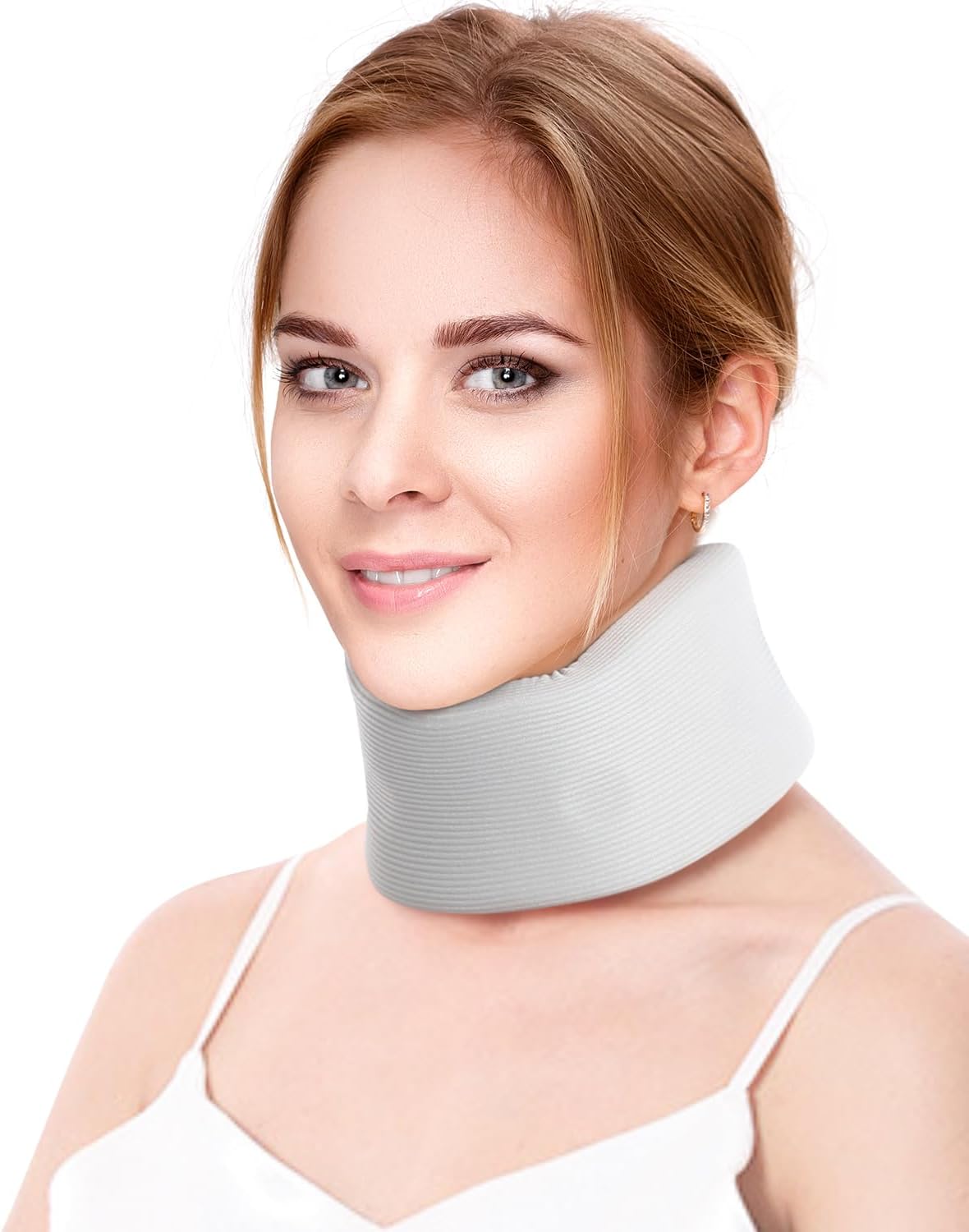 Neck Brace for Sleeping, Soft Foam Cervical Collar for Neck Pain and Support Relieves Spine Pressure, Universal Wraps Keep Vertebrae Stable for Relief of Cervical Spine Pressure (M)