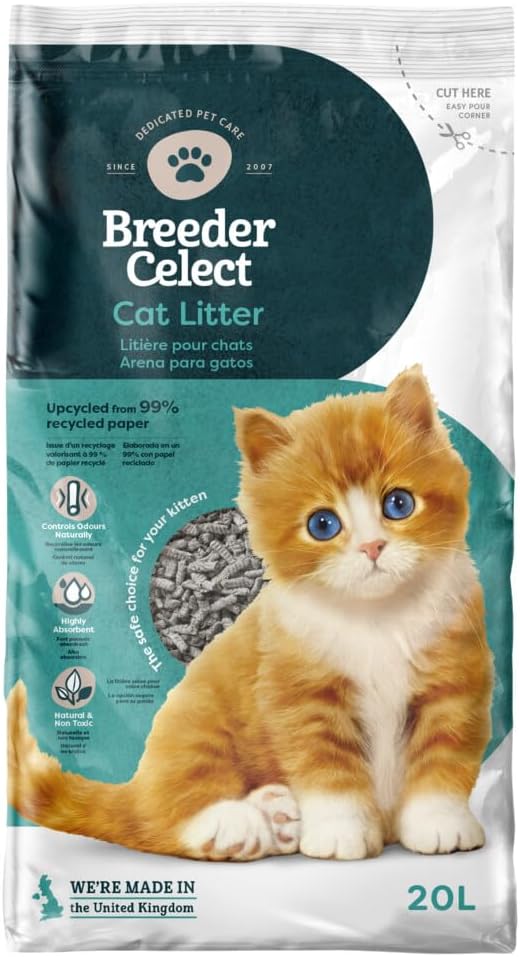 Breeder's Choice Paper Cat Litter (20L) - 99% Recycled Paper