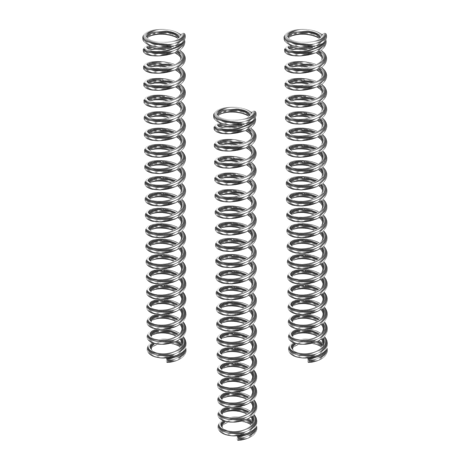 M METERXITY 3-Pack Compression Springs, 100mm Length 12mm OD 304 Stainless Steel Pruner Replacement Springs for Garden Tool/DIY/Mechanical Repair Replacement [Silver Tone, 1.6mm Wire Size]