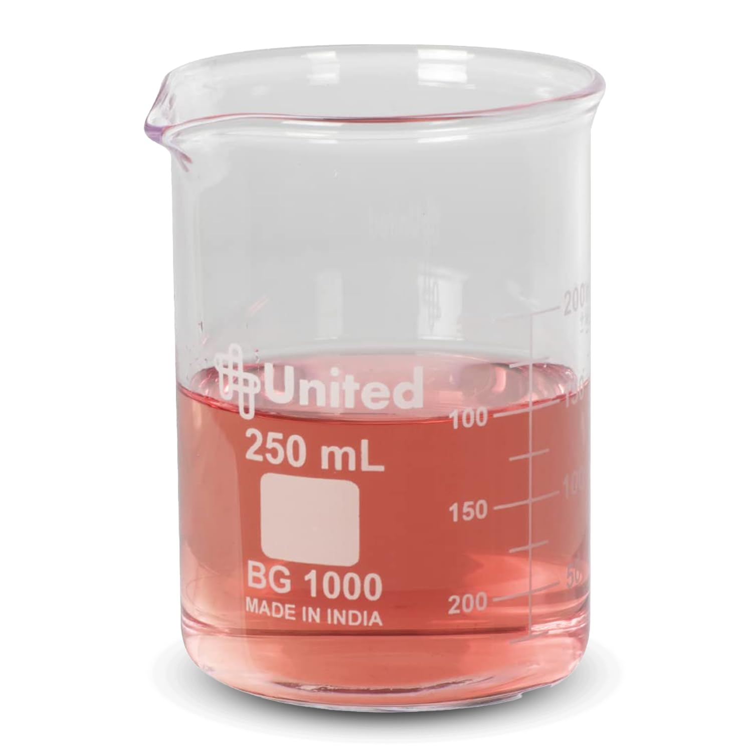 United Scientific™ Borosilicate Glass Beaker, 250ml, Autoclavable, 1 Each