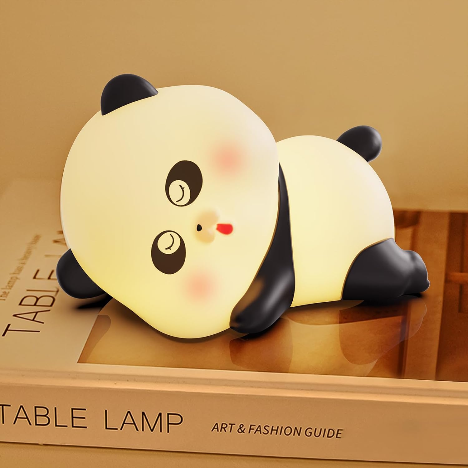 Cute Panda Lamps with Timers, 3 Levels Dimmable 7 Colors Panda Light for Kids, LED Squishy Novelty Night Lamp, Food Grade Silicone Kids Lamps Touch Nursery LED Mood Lights Room Decor