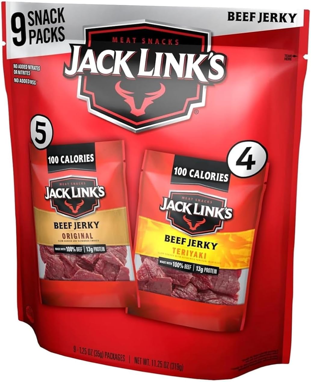 Jack Links Premium 110 Calorie Snack Beef Jerky Variety Pack, 11.25 Ounce by Jack Links