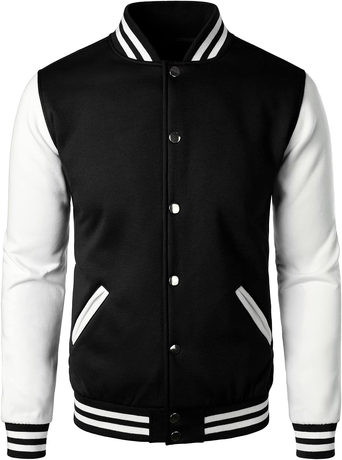 HOOD CREW Man’s Varsity Baseball Jacket Cotton Blend Letterman Jackets