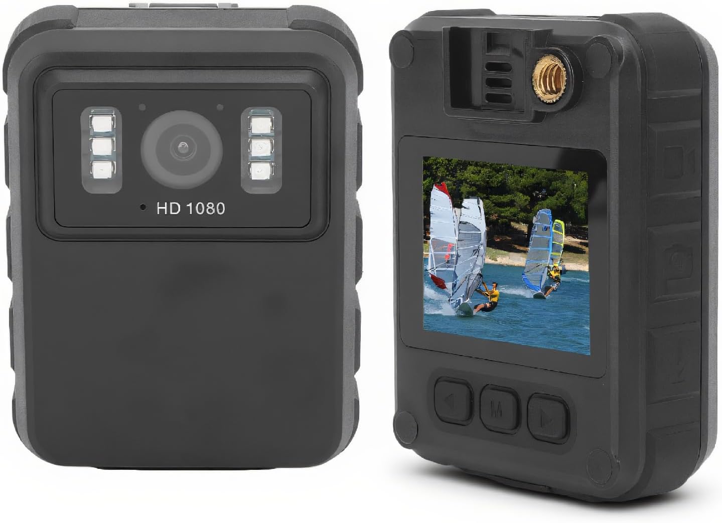 Dpofirs Waterproof Body Camera with Audio and Video Recording, Wearable Camera Sports Action Cameras for Sports Hiking, Body Worn Cameras with Clip, 128GB Expandable, 1/4, Loop Recording