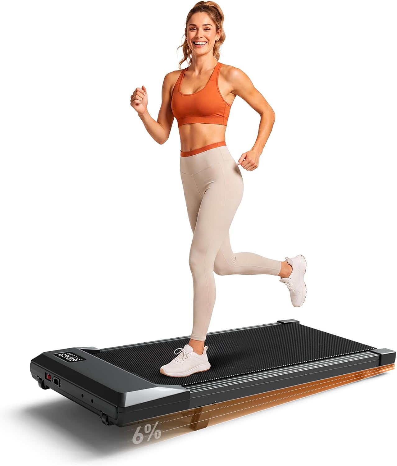 Superun Walking Pad with 6% Incline, Under Desk Treadmill, 3 in 1 Portable Treadmills for Home with Remote Control LED Display, 2.5 HP Quiet Mini Treadmill for Office Home Use, 300 Lbs Capacity