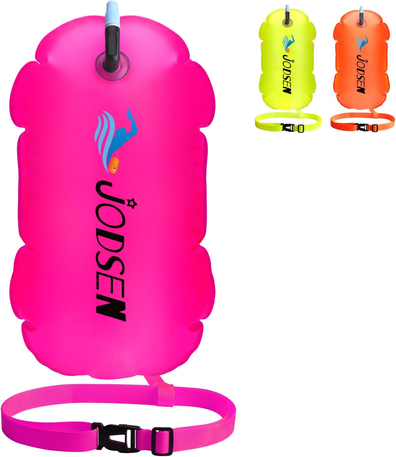 Jodsen Swim Buoy,Outdoor Swim Float,Inflatable Swim Buoy,Tow Air Float Suit,for Open Water Swimming Sports Snorkeling Triathletes Racing Training Accessories, Swim Bubble Highly Visible