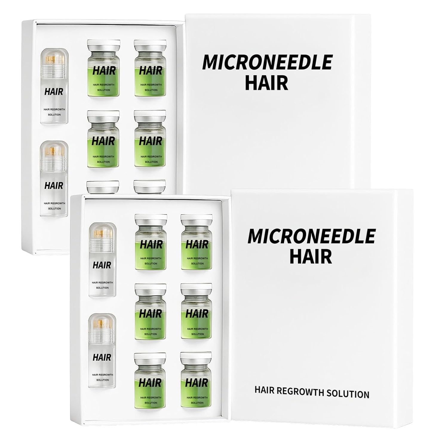 Hair Regrowth System, Advanced Hair Growth Treatment Ginseng, Eclipta Prostrata, Peppermint Oil and Ginger Root, Treatment for Thicker, Strengthens Roots for Men and Women 2pcs