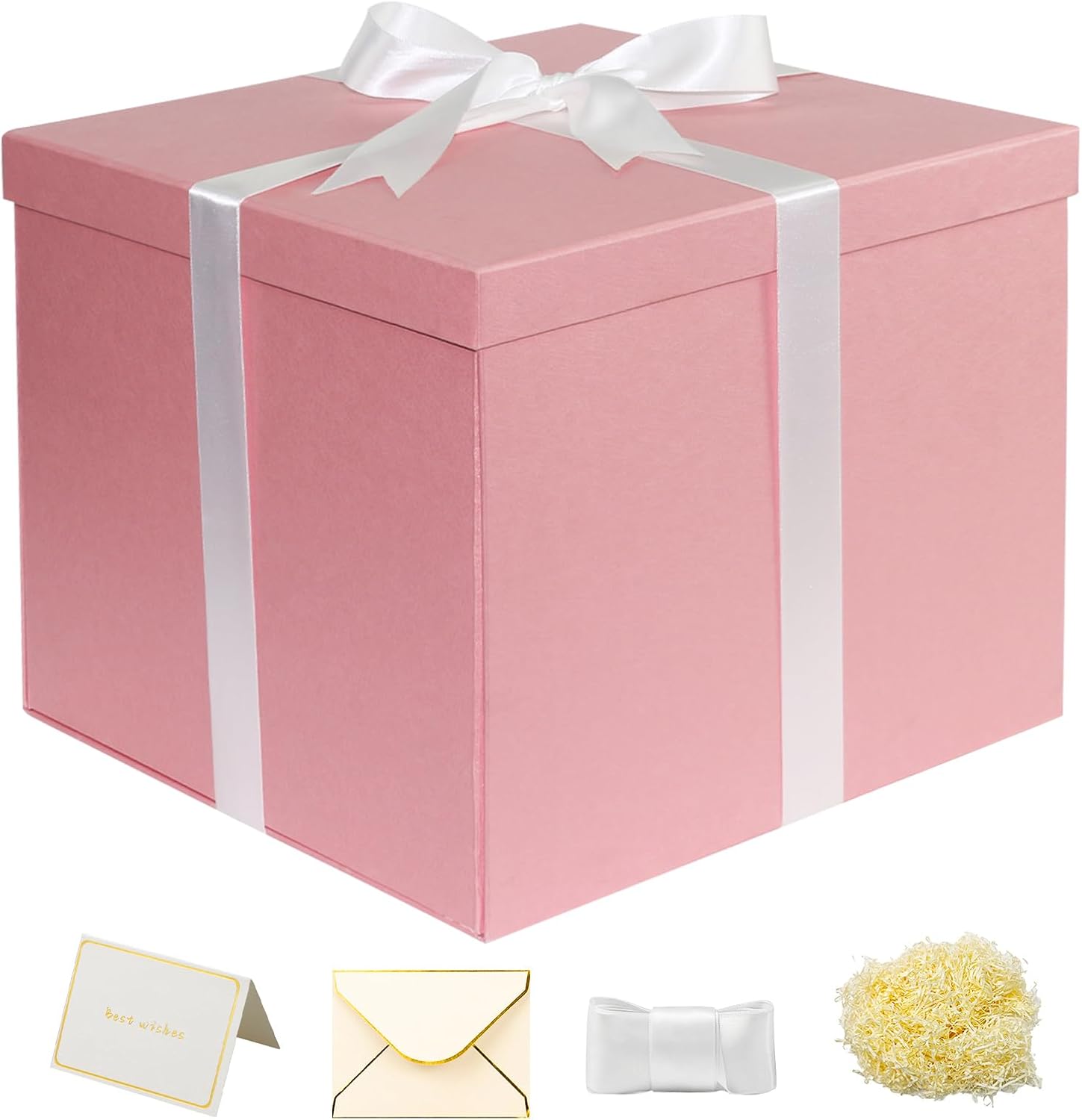 YINUOYOUJIA Large Gift Box 12x12x10 Inches,Pink Gift Boxes for presents,Birthday Gift Box,Present box,for Packaging,Valentine's Day,Mother's Day,Christmas,Anniversaries.