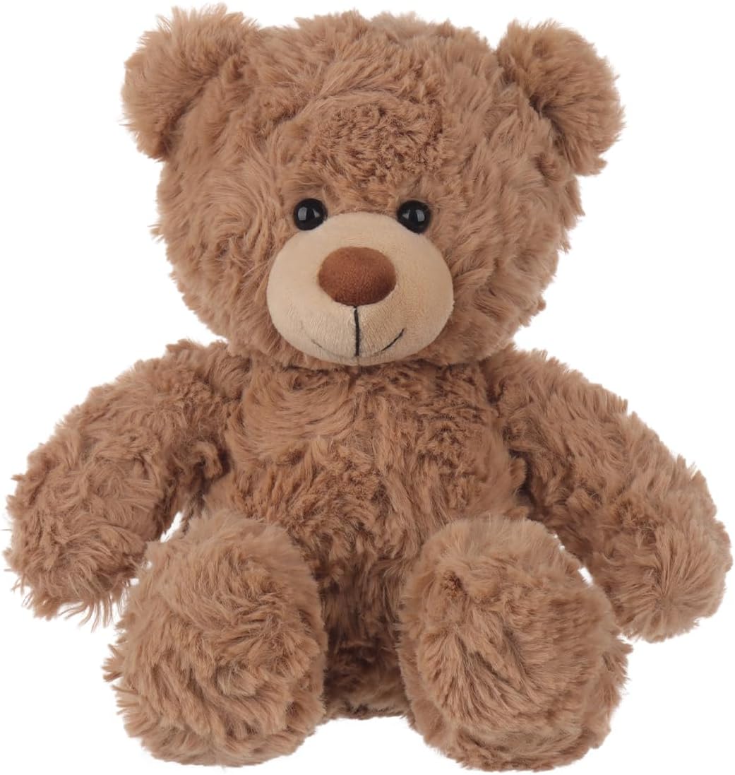 Apricot Lamb Toys Plush Brown Flower Teddy Bear Stuffed Animal Soft Cuddly Perfect for Child (Brown Flower Bear, 8 Inches)