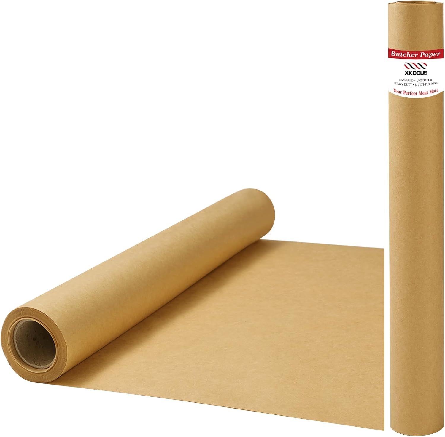 XKDOUS 17.5” x 30’ Brown Butcher Paper Roll for Smoking Meat, BBQ, Grilling