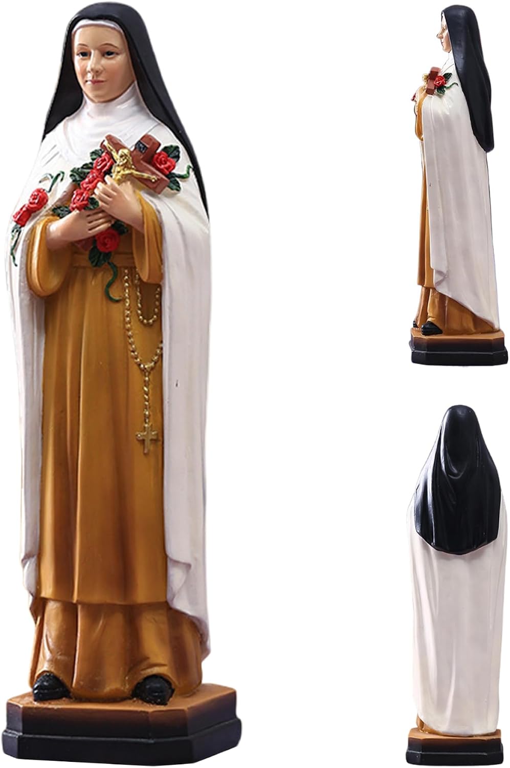Christian Gift 8.2x2.4x2.2 Inch Resin St Therese Catholic Statue on Base Inspirational St Therese Religious Statues for Religious Holiday, Reception Celebration or Housewarming