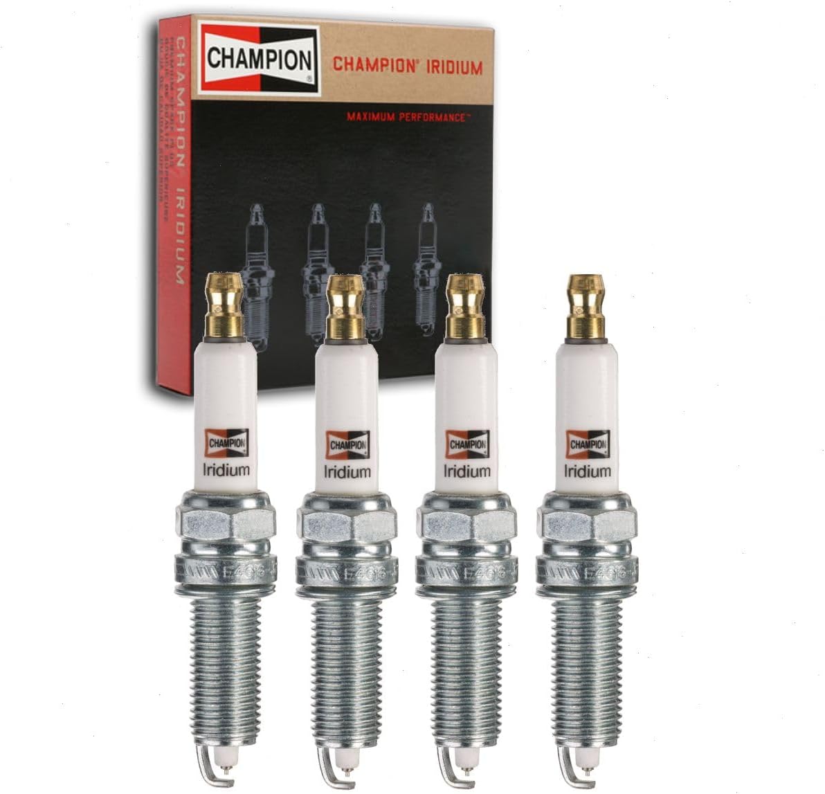 4 pc Champion Iridium Spark Plugs compatible with Hyundai Sonata 1.6L 2.0L 2.4L L4 2015-2019