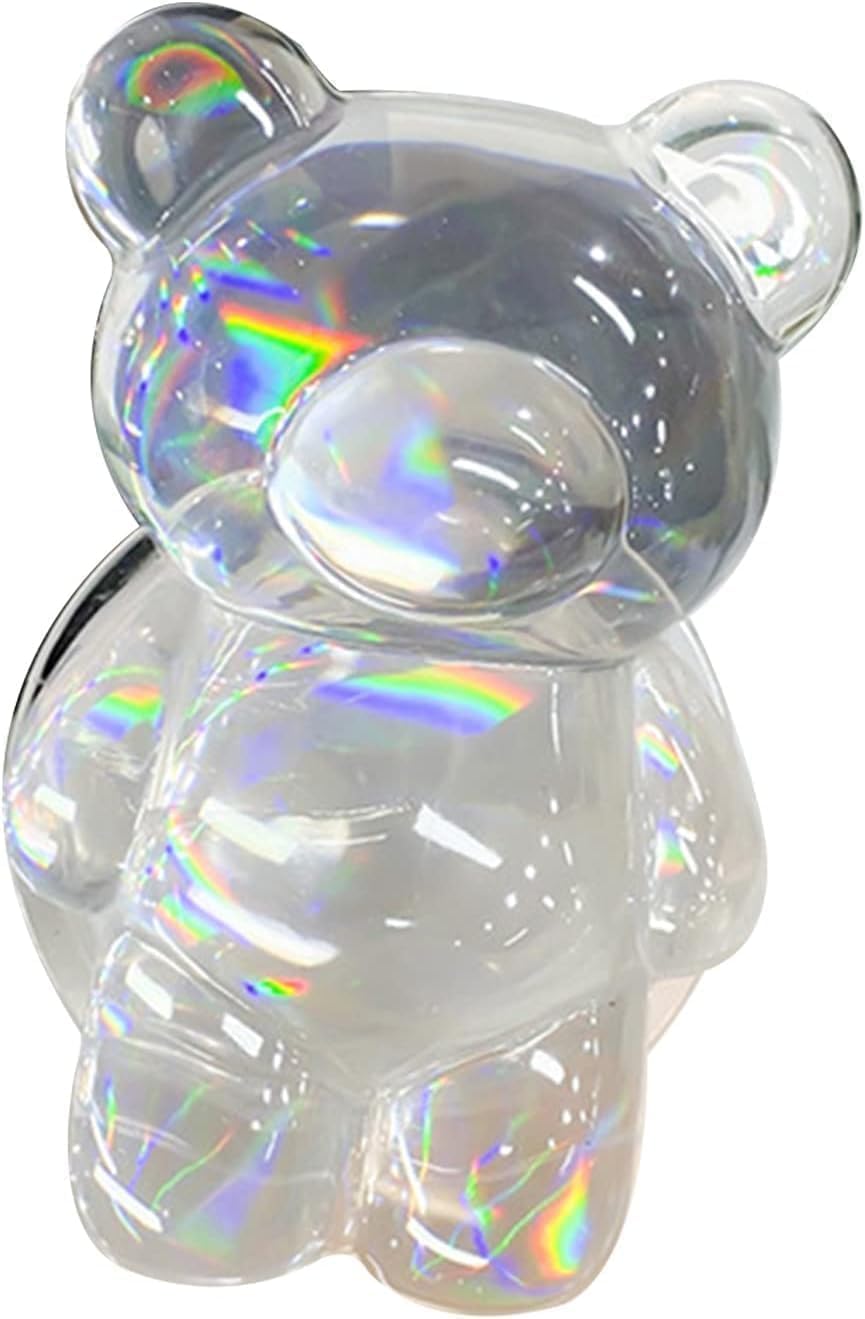 Wpppan 1Pc Cute Bear Shape Expandable Collapsible Mobile Phone Grip Stand Holder for Smartphone Tablet Cell Phone Accessories Colorful,Transparent Mobile Phone Grip Stand,Cell Phone Stand,Accessories