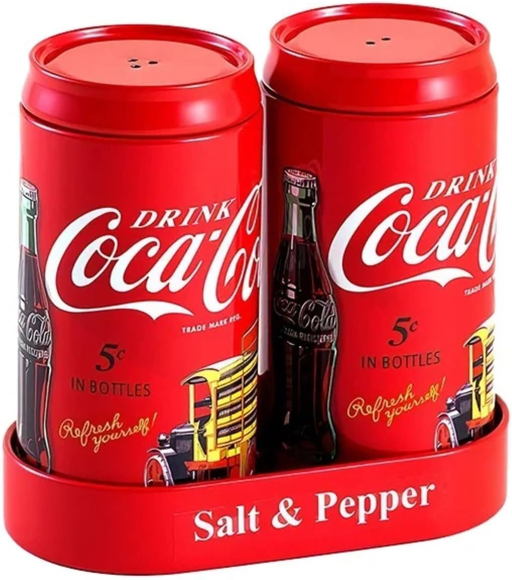 The Tin Box Company Coke Tin Salt and Pepper Set, Coke 2023