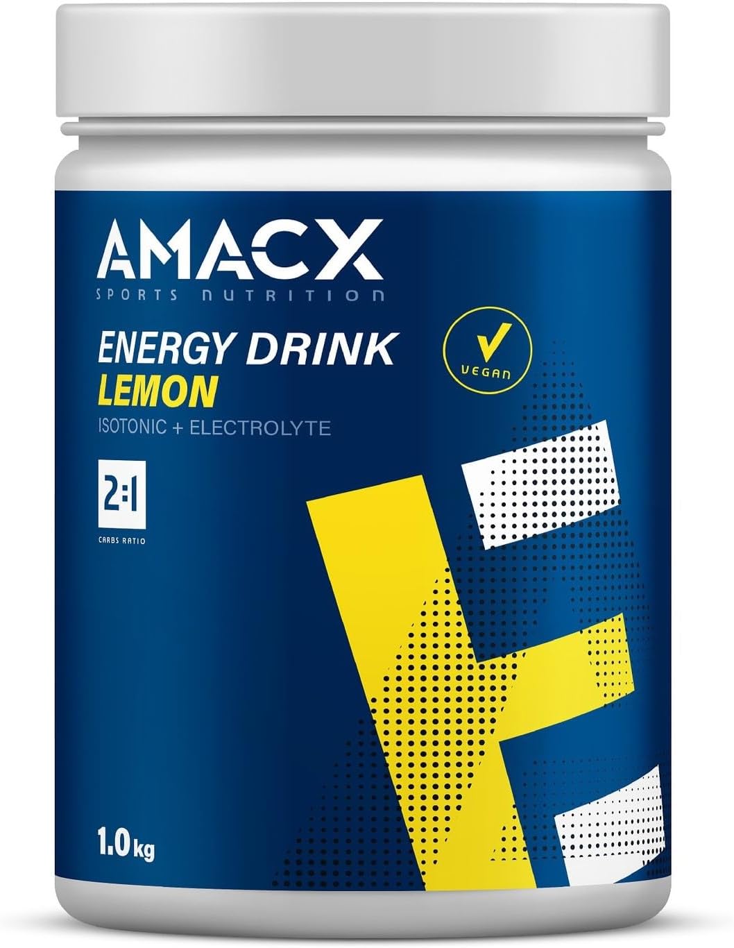 AMACX Energy Drink Powder for Endurance Athletes, Isotonic Sports Drink Powder + Electrolytes - 1 kg - Glucose and Fructose, Iso Drink No Artificial Additives (1kg, Lemon)