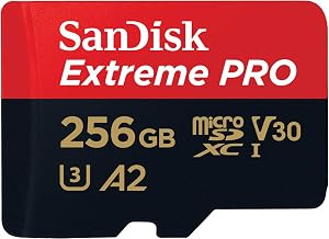 SanDisk 256GB Extreme Pro Durable, Captures 4K UHD Video, 200MB/s Read and 140MB/s Write microSD UHS-I Card for Recording Outdoor Adventures and Weekend Trips