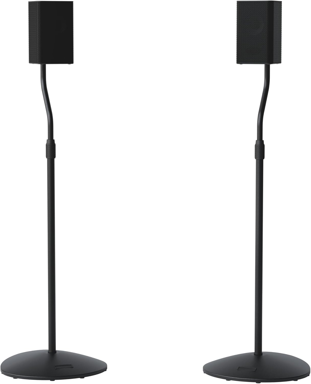 SANUS Speaker Stands Pair - Adjustable Height Speaker Stands for Satellite & Bookshelf Speakers up to 3.5lbs - Tool-Free Adjustment & Easy DIY Assembly