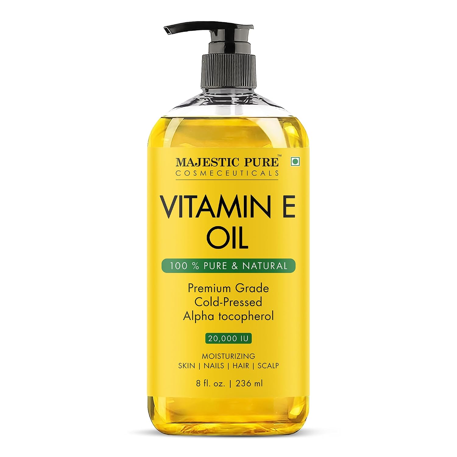 Majestic Pure Vitamin E Oil 100% Pure & Natural - 8 Fl Oz