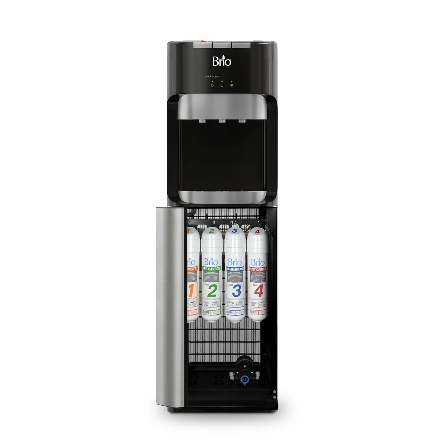Brio Commercial Grade Bottleless Ultra Safe Reverse Osmosis Drinking Water Filter Water Cooler Dispenser-3 Temperature Settings Hot, Cold & Room Water - UL Approved – Point of Use