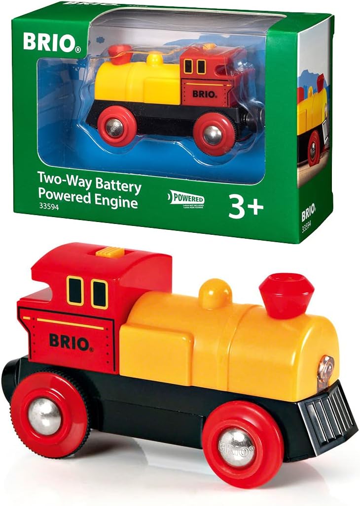 BRIO World Two Way Battery Powered Engine Train for Kids Age 3 Years Up - Compatible with all BRIO Railway Sets & Accessories