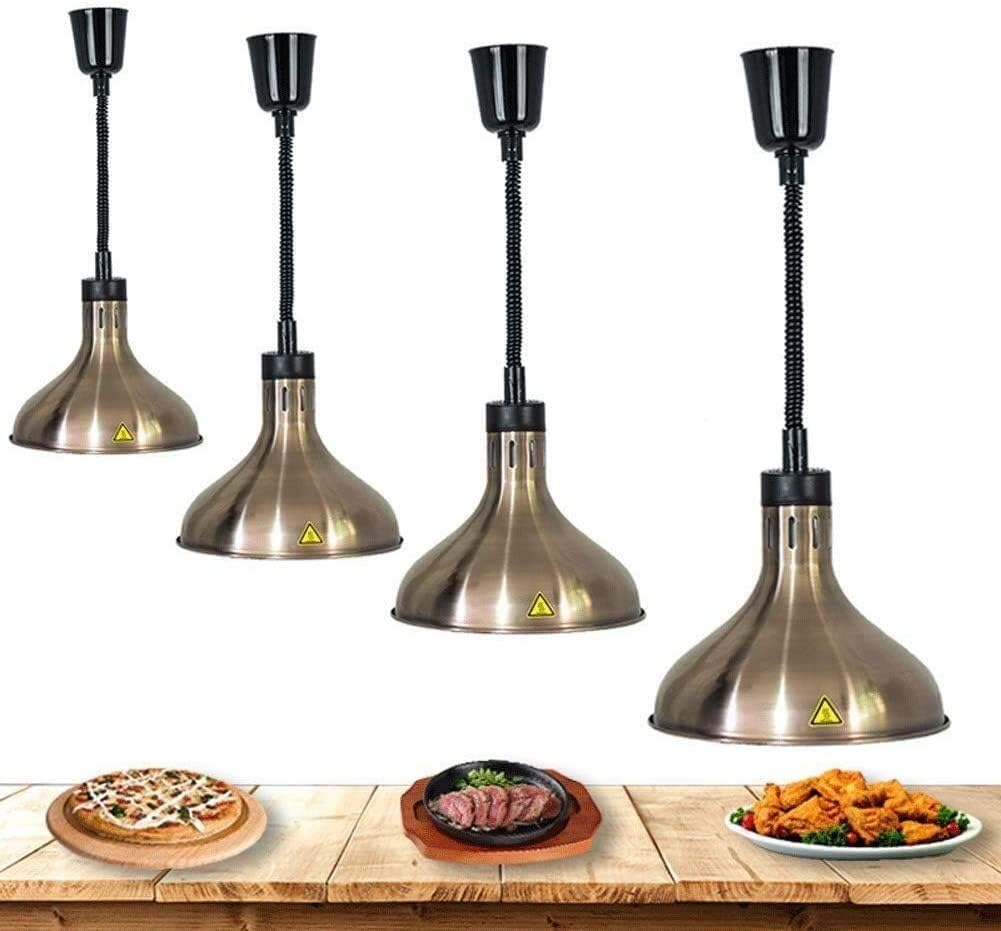 Scpantkend Food Warmer, Food Services, Restaurant Supplies, Restaurant Facilities, Kitchen Light Heat Lamp for 4 Packs Serve Food Heat Lamp Buffet Warmer Lamp Buffet