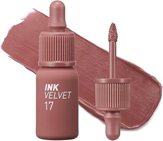 Peripera Ink the Velvet Lip Tint, High Pigment Color, Longwear, Weightless, Not Animal Tested, Gluten-Free, Paraben-Free (017 ROSY NUDE)