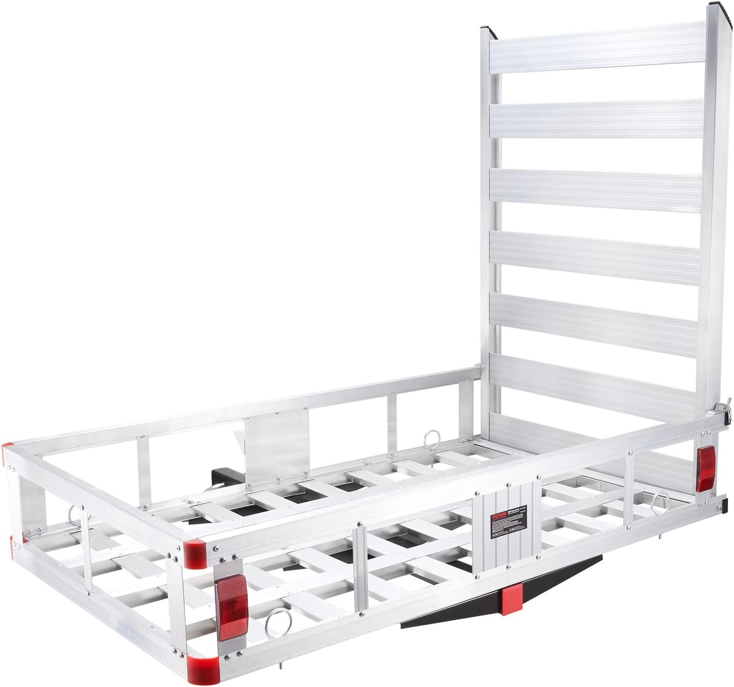 VEVOR Hitch Cargo Carrier, 50 x 29.5 x 8.7 inch, 500lbs Capacity, Aluminum Luggage Carrier Rack with Folding Ramp, Fits 2" Hitch Receiver for SUV Truck Pickup Camping