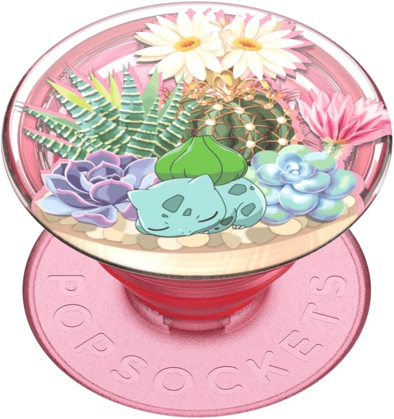 ​​​​PopSockets Phone Grip with Expanding Kickstand, Adhesive Grip, Pokemon - Bulbasaur Terrarium