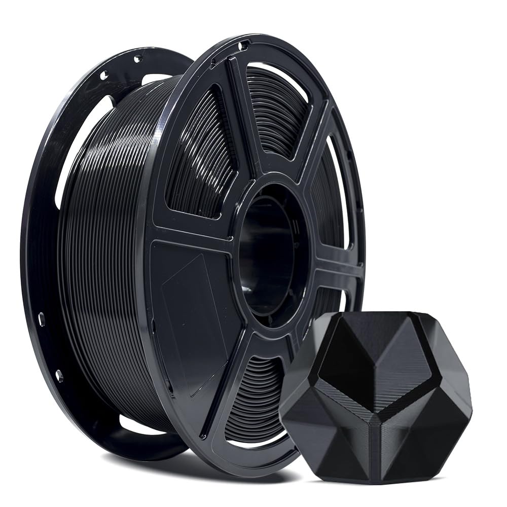 FLASHFORGE 3D Printer Filament, PLA PRO Filament 1.75mm, 1KG Spool (2.2lbs), Dimensional Accuracy +/- 0.02mm for FDM 3D Printers, Better Tenacity & No Knotting (Black)