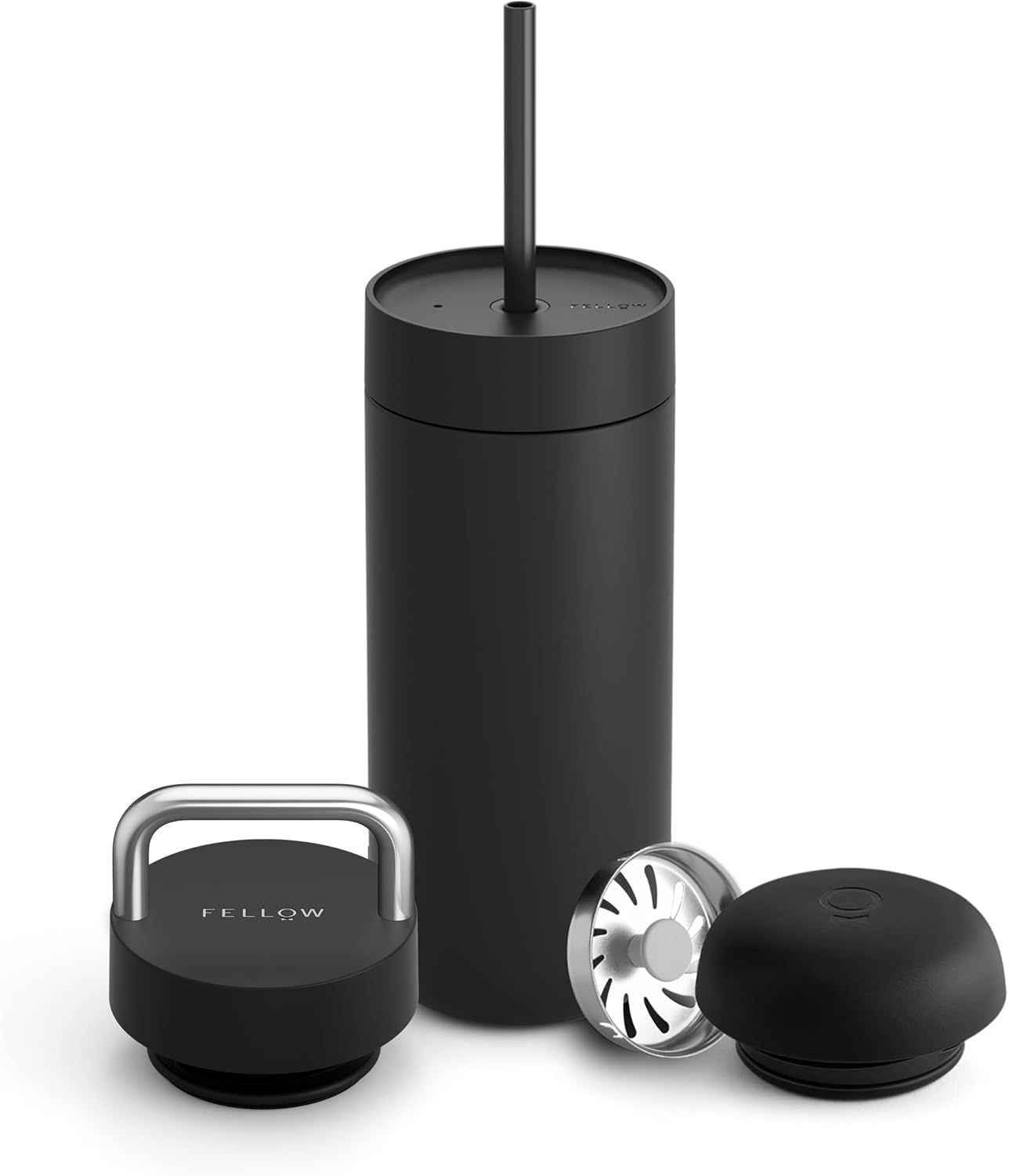 Fellow Carter 3-in-1 Ceramic Lined Travel Coffee Mug Tumbler 16 oz