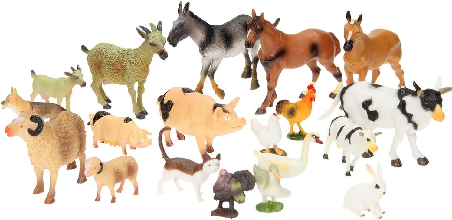 UMKYTOYS Farm Animal Toys Set Of 20 Pieces Kids toddlers playset