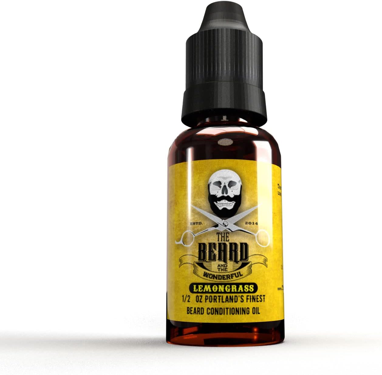 Premium Beard Conditioning Oil - The Beard & The Wonderful Beard Oil for Mens Skincare | Made with Natural Jojoba Oil | Beard Growth Oil Softens, Smooths & Strengthens Beard Growth | Lemongrass 15ml