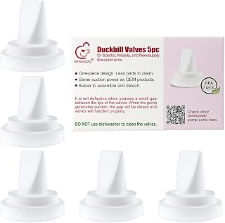 Nenesupply 5 pc Duckbill Valves Compatible with Medela and Spectra Pump Parts Use on Spectra S2 Spectra S1 and Pump in Style Harmony Symphony Replace Spectra Duckbill Valves and Medela Valve