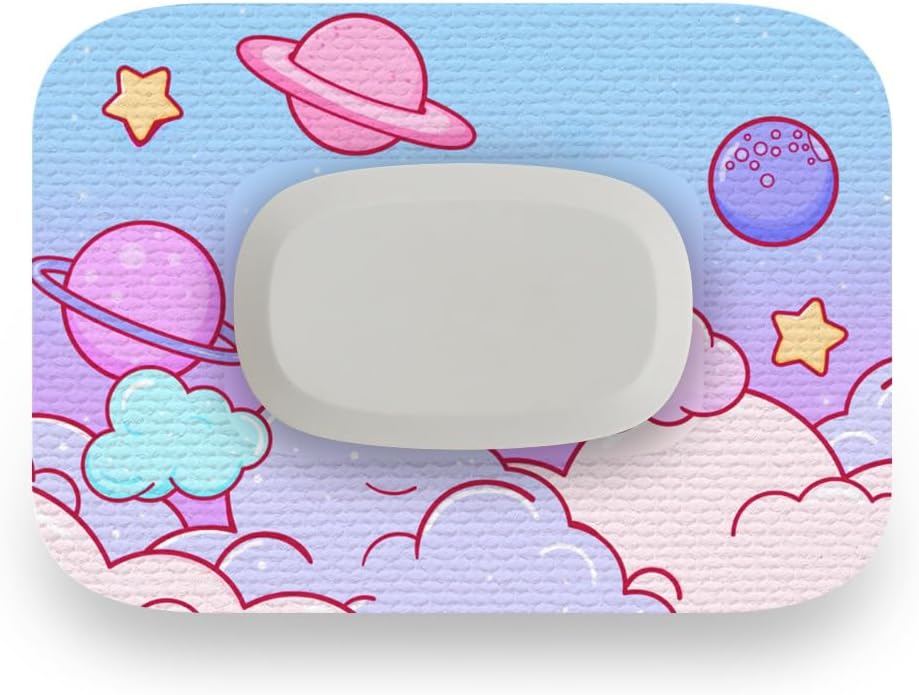 CGM Patches - Premium Adhesive Sensor Covers for Libre, Dexcom, Medtronic, Glucose Monitors - Cosmic Clouds Patch (GlucoRX Aidex, Single)