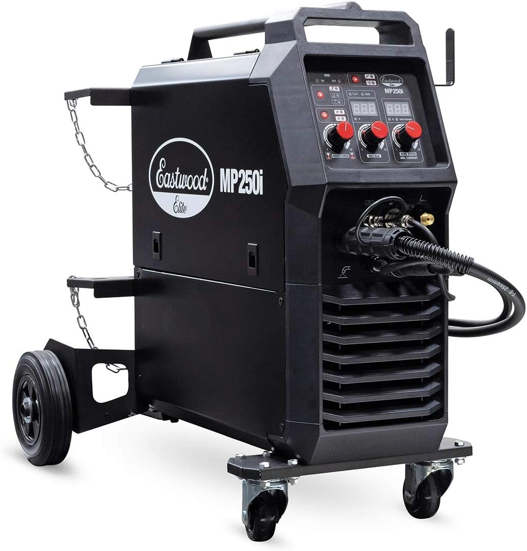 Eastwood MP250i Elite Multi-Process Welder | MIG - TIG - ARC Welding Machine Set | Rated Duty Cycle of 60% at 250 Amps| Black