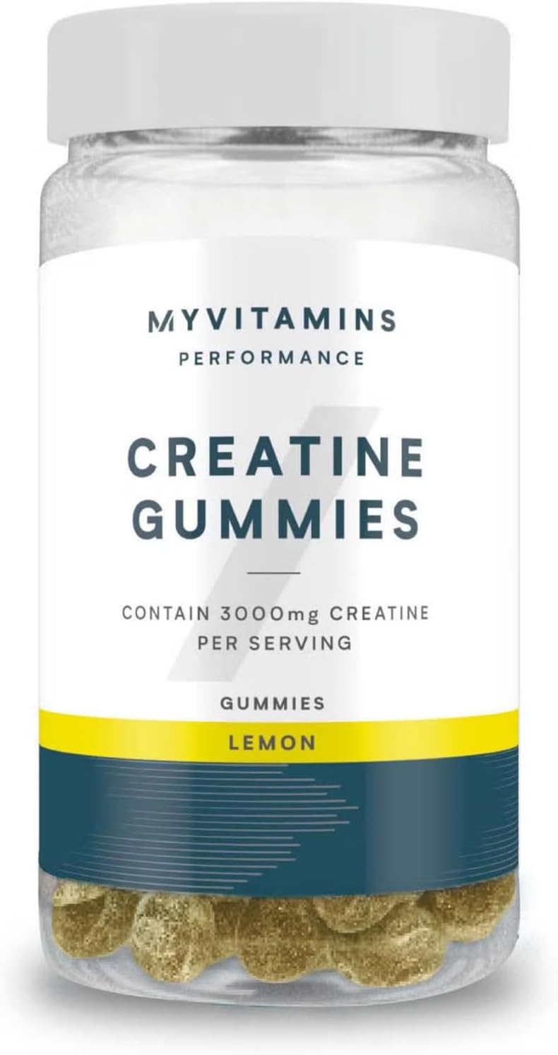 Myprotein Creatine Gummies - 3g per Serving - Lemon | Vegan, Sugar-Free, Electrolyte Enhanced - Support Muscle Growth, Strength, & Performance - 90 Chewable Supplements
