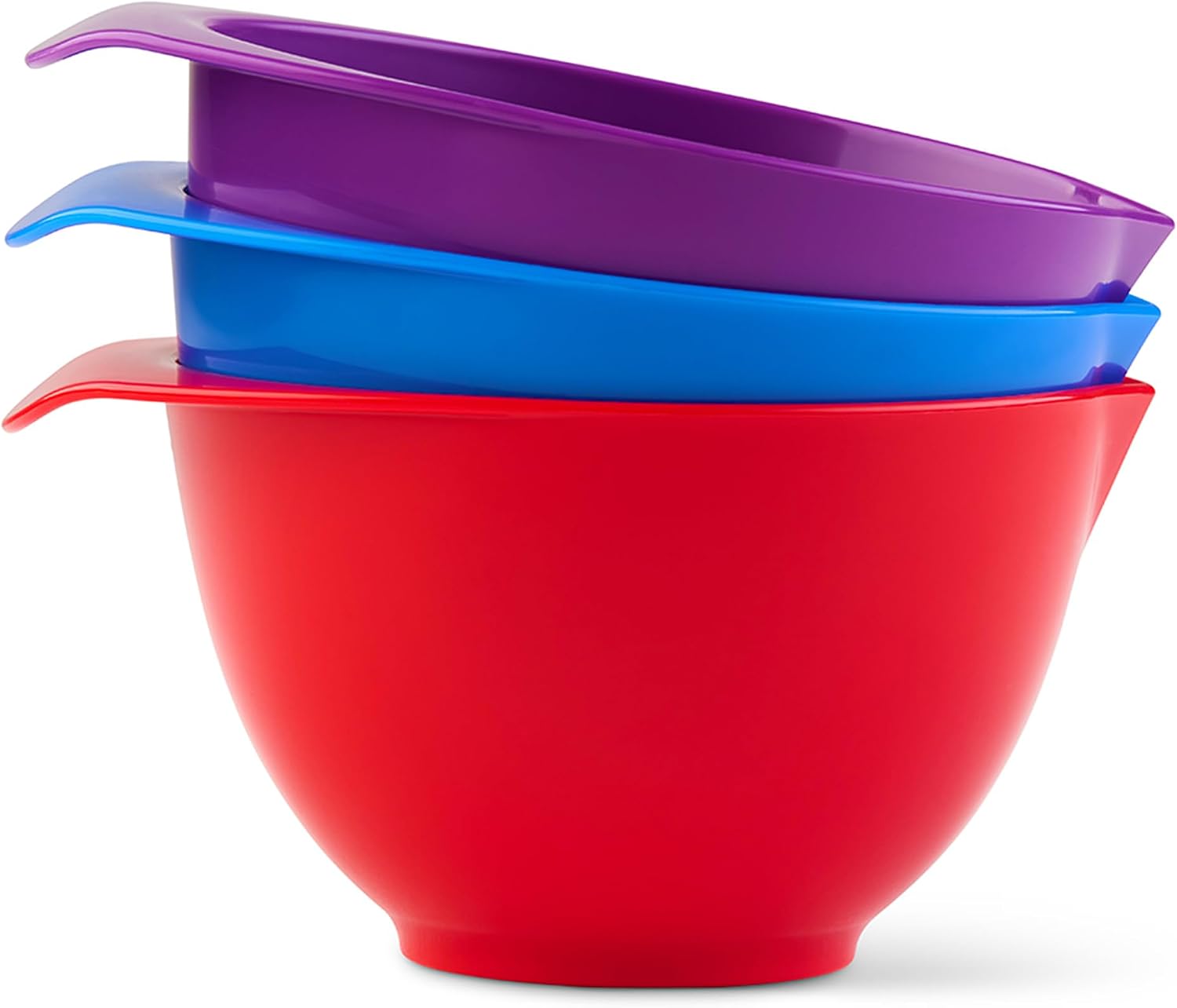 TQGEAR WePrep - Colourful Bowl Set - Meal Prep, Mixing, Serving, Baking, Salads, Sauces & Snacks - 3 x 1.75-2l