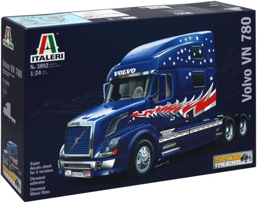 Italeri 3892S Volvo Vn 780 - Super Decals Sheet! -1: 24 Scale - Model Kit